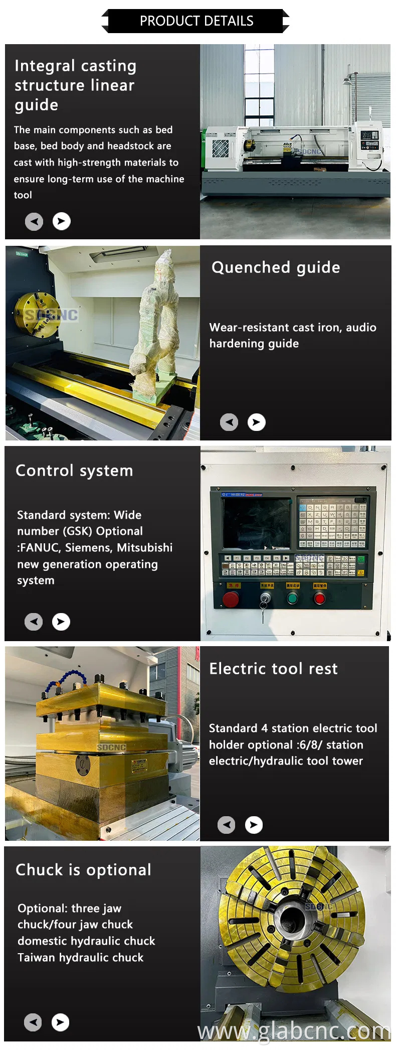 SDCNC Heavy Duty CNC Horizontal Lathe Ck6150 Machining Center Cutting Machine CNC Lathe Machine